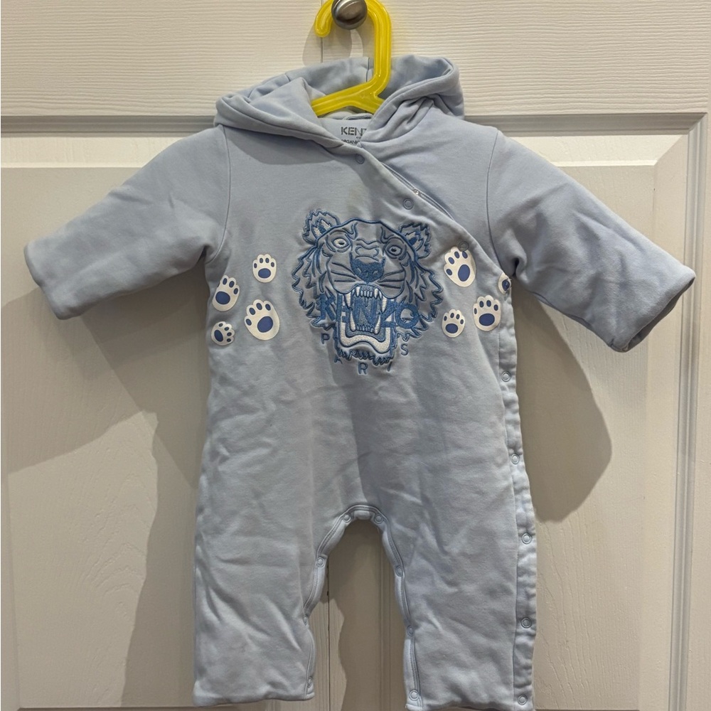 Kenzo Light Blue Tiger Baby winter one piece
